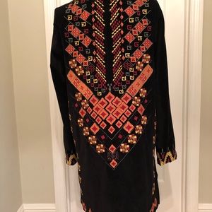 Black Patterned Coat